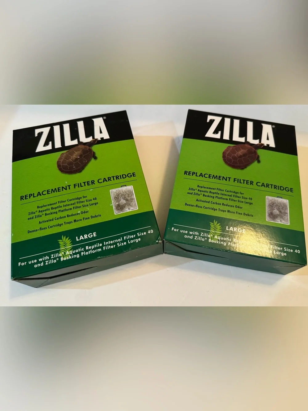 2 Zilla Reptile Terrarium Filter Replacement Cartridges, 3 count, Large